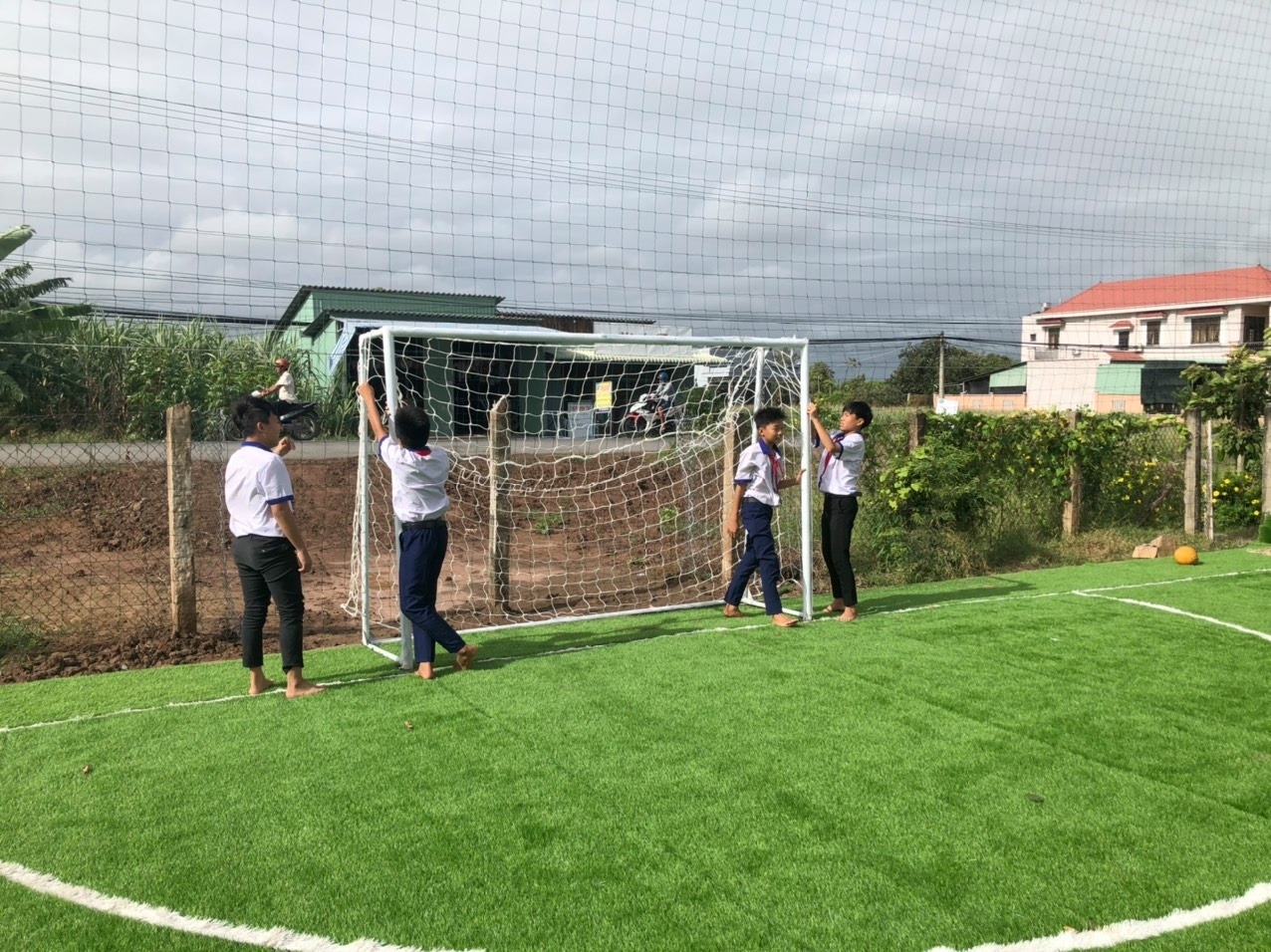 New football field opened for tien giang's district