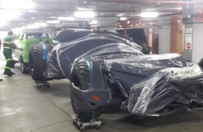 homemade batmobile towed away by moscow police