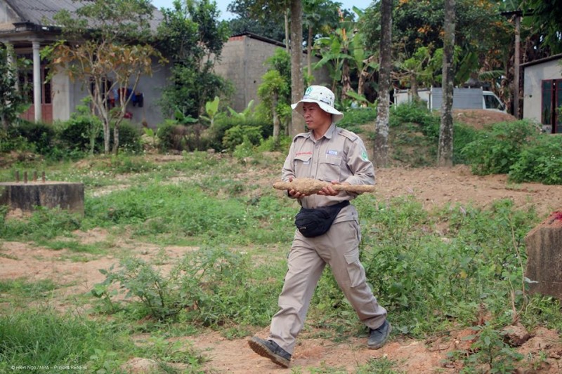 a recoilless projectile safely removed from quang tris residential area