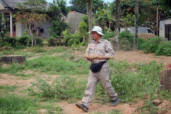 A recoilless projectile safely removed from Quang Tri's residential area