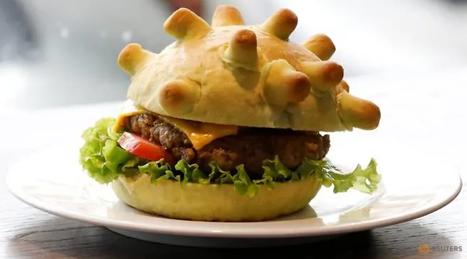 'Coronaburger' created by Hanoi's restaurant to calm the nerve