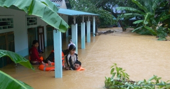 world vision delivers food packages for flood damaged central vietnam