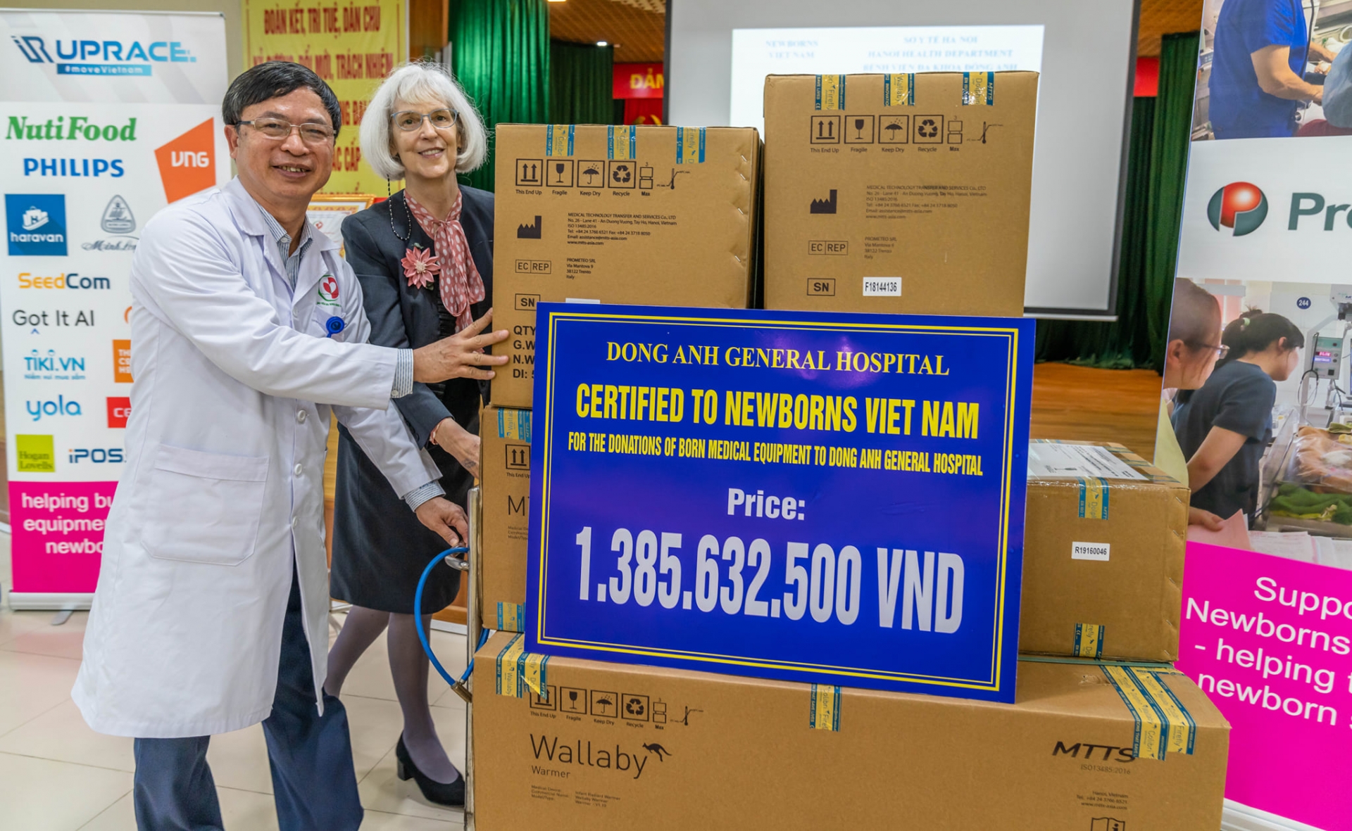 Hospitals received medical equipment sponsored by Newborns Vietnam