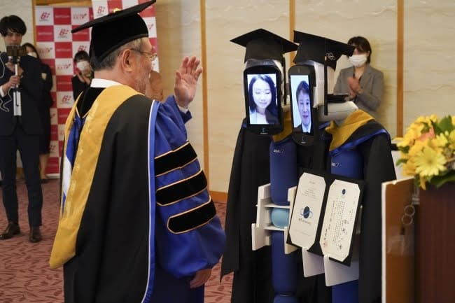 robots replace japanese students for graduation amid covid 19 crisis