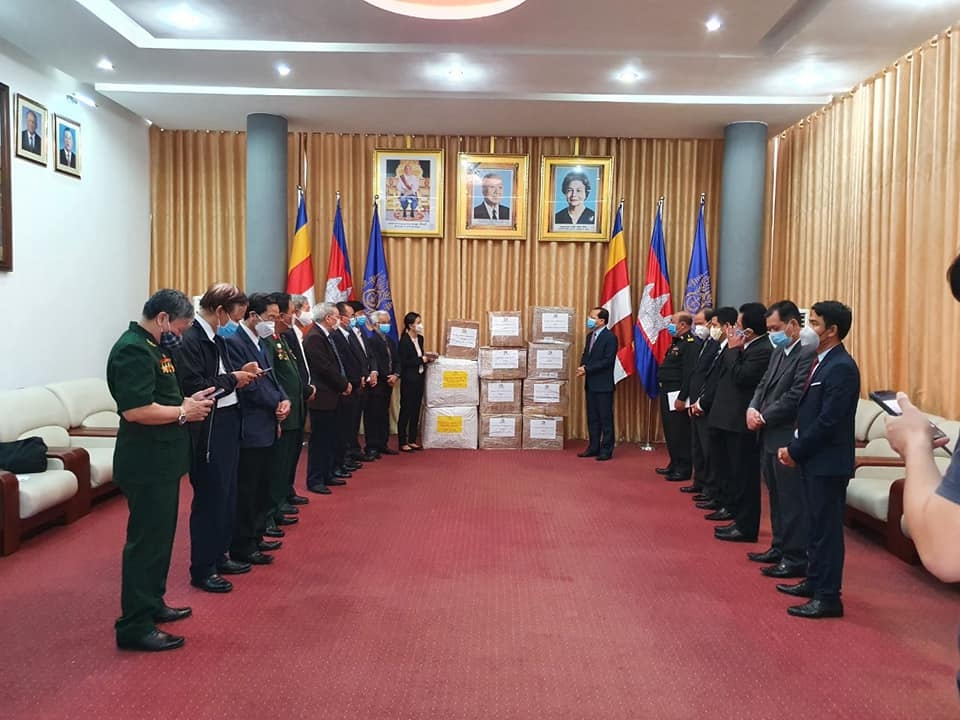 friendship association gives cambodia medical supplies to fight covid 19