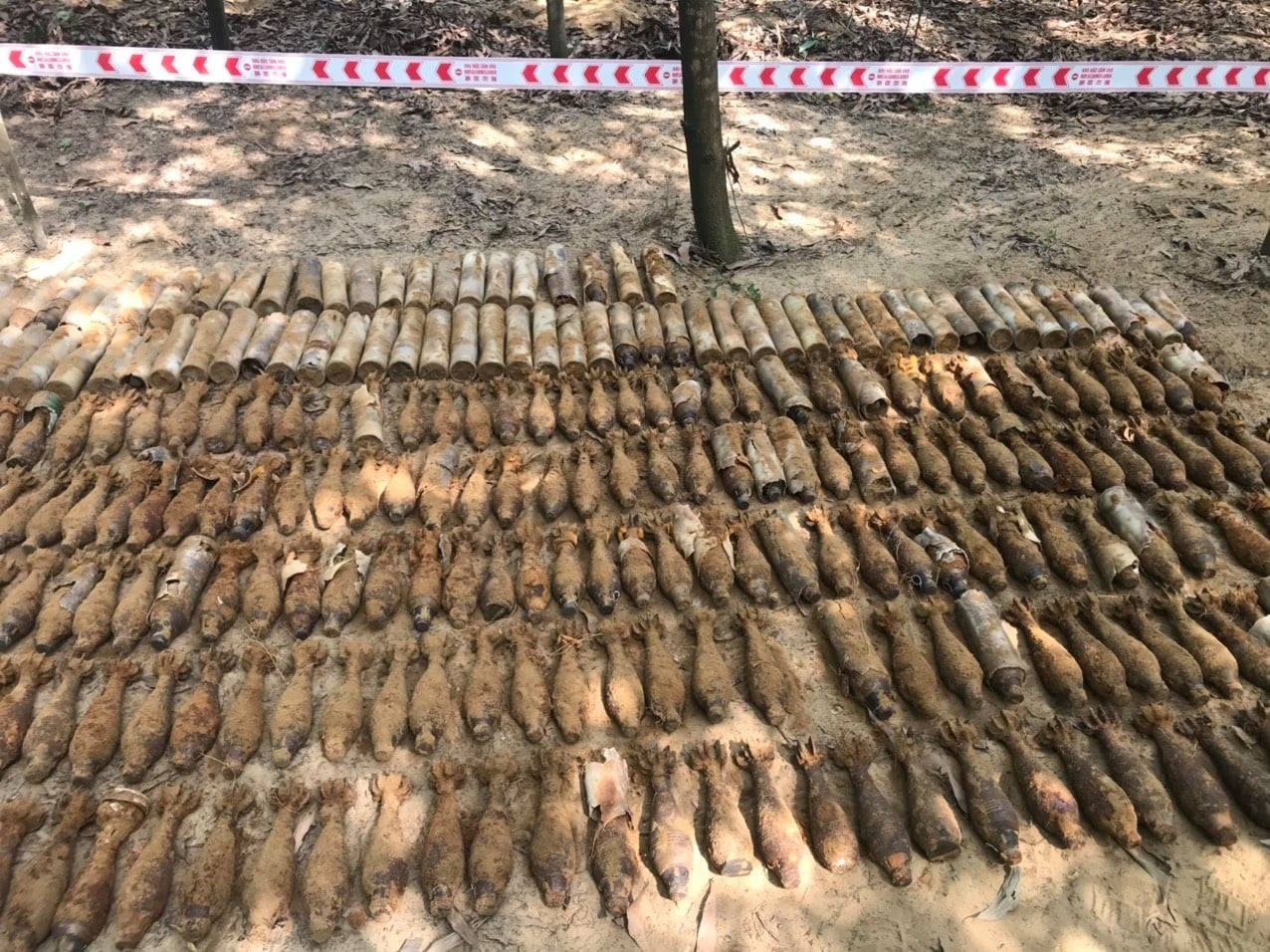 A large number of UXO found in Quang Tri