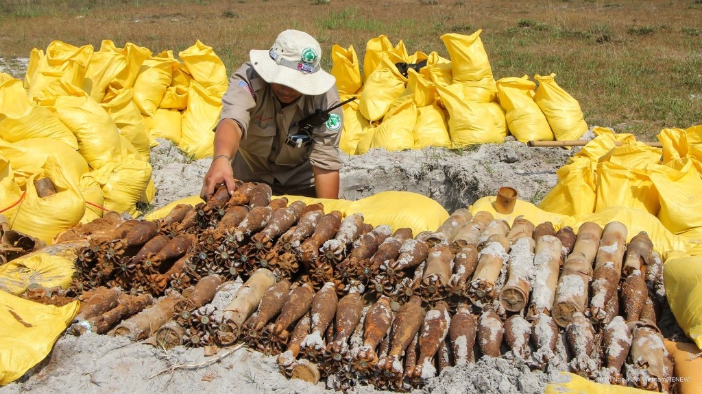 A large number of UXO found in Quang Tri