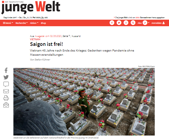 german junge welt daily hails vietnams spirit of peace and national independence