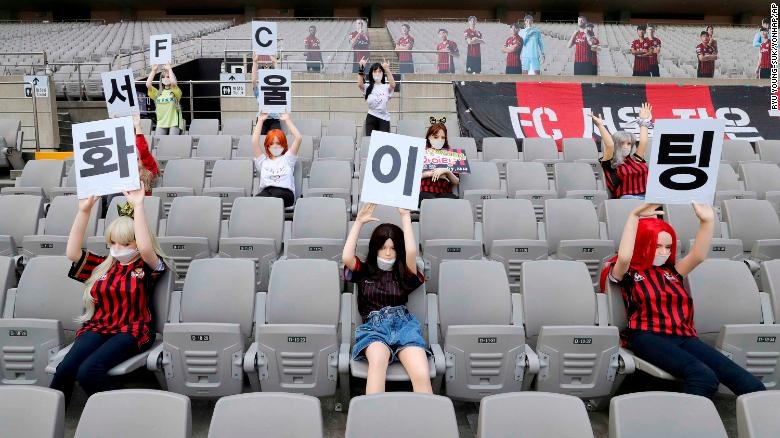 korean football club fined after filling empty seats with sex dolls