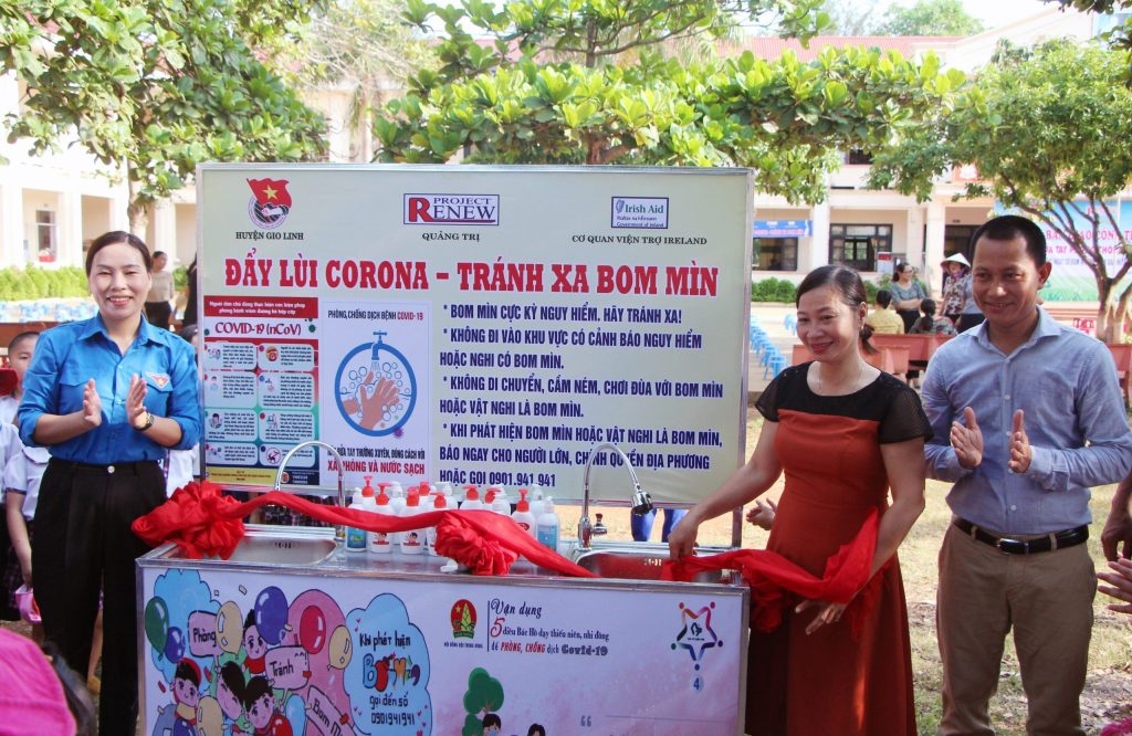 project renew to install 40 wash basins in quang tri and quang ngai