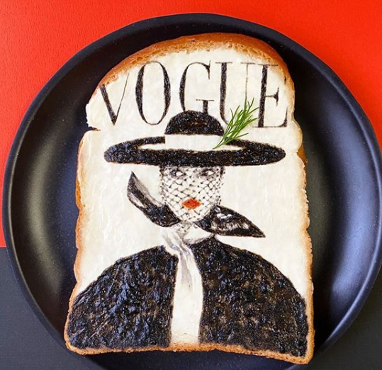 japanese artist makes her creations on plain bread using edible ingredients