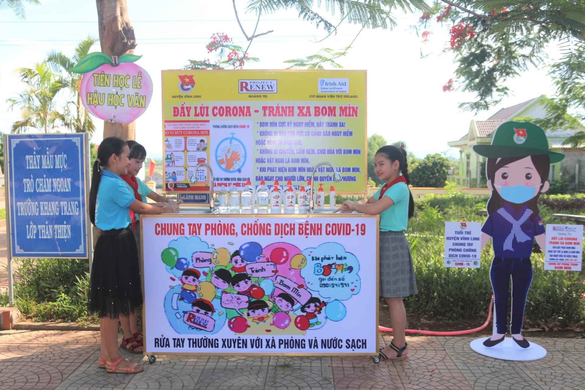 project renew equips five school in quang tri with portable washbasins