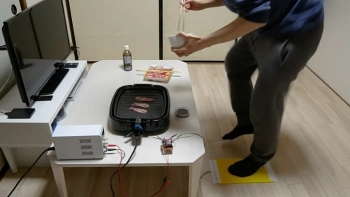 Human-powered grill makes you work for your food
