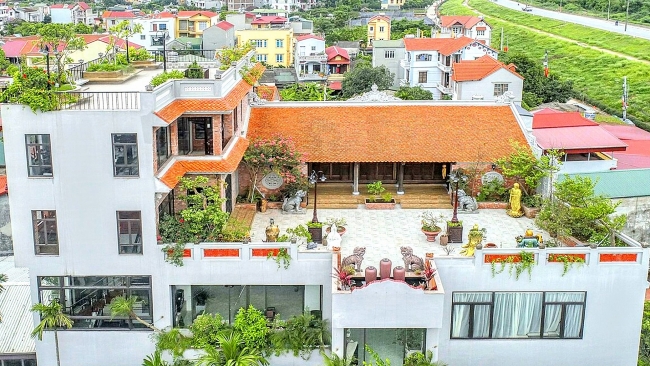 100-year-old house on the roof of a villa in Hanoi