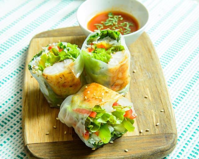 Vietnamese perch rolls