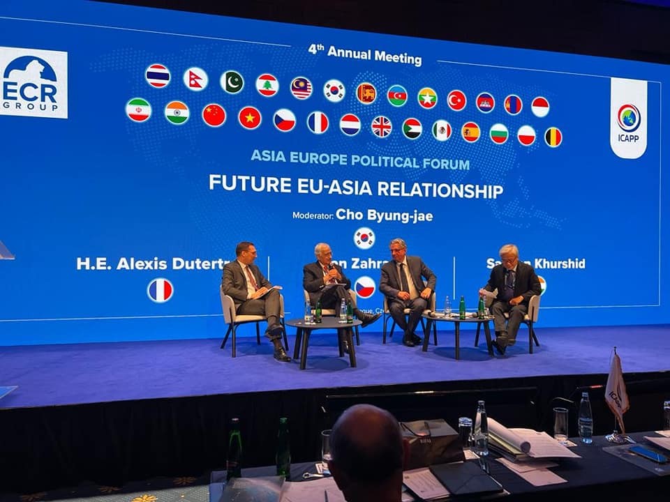 At the fourth Meeting of the Asia-Europe Political Forum (AEPF) held in the Czech Republic.