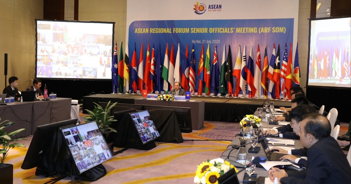 asean regional forum senior officials meeting held via video conference