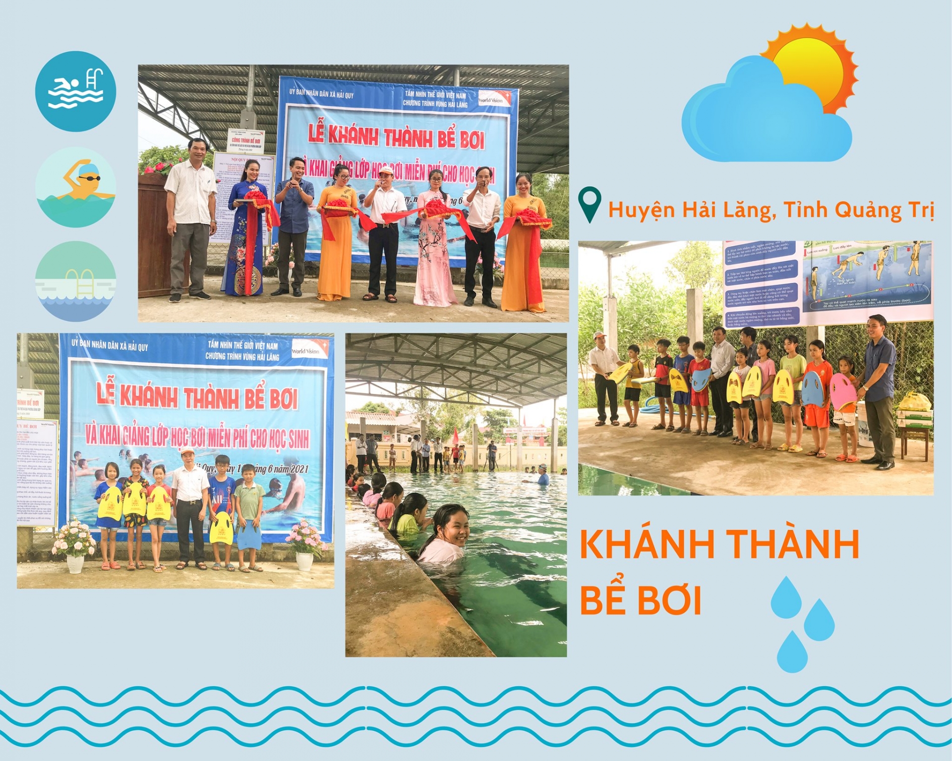 Quang Tri: Free swimming lessons to protect children from drowning