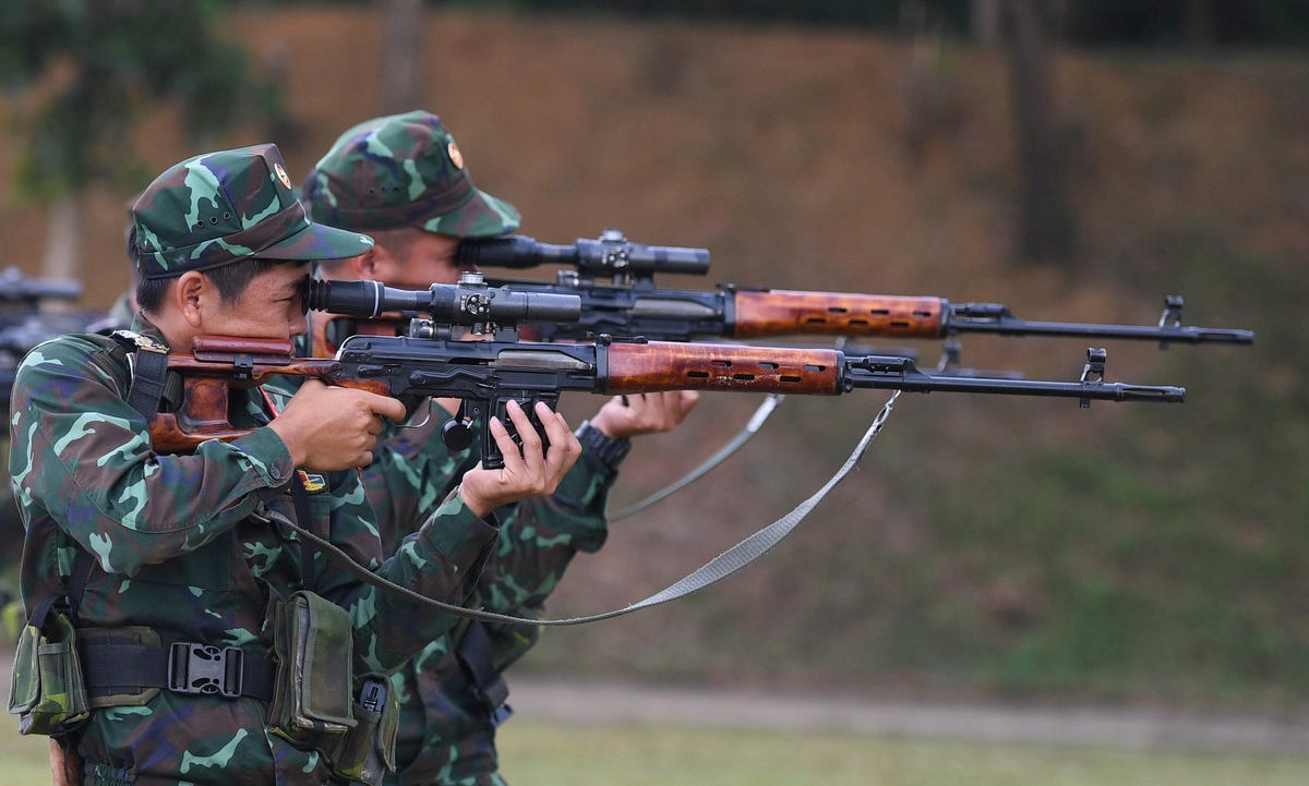 Vietnamese snipers determined and busy preparing for Army Games