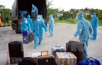 nearly 350 returnees from over 20 countries immediately quarantined