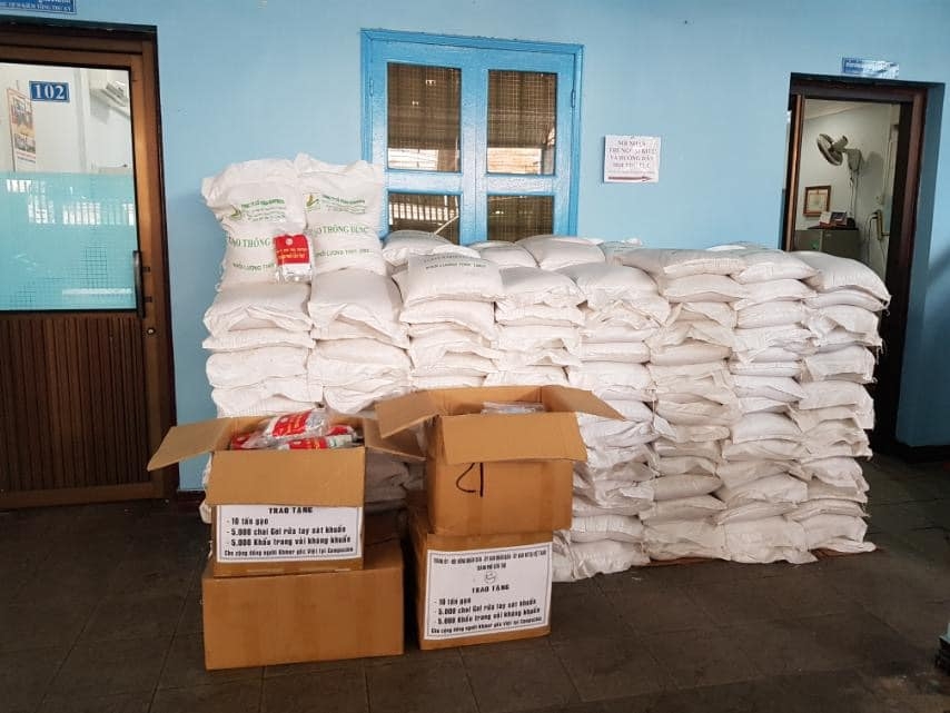 Relief delivered to COVID 19-hit Vietnamese Cambodians