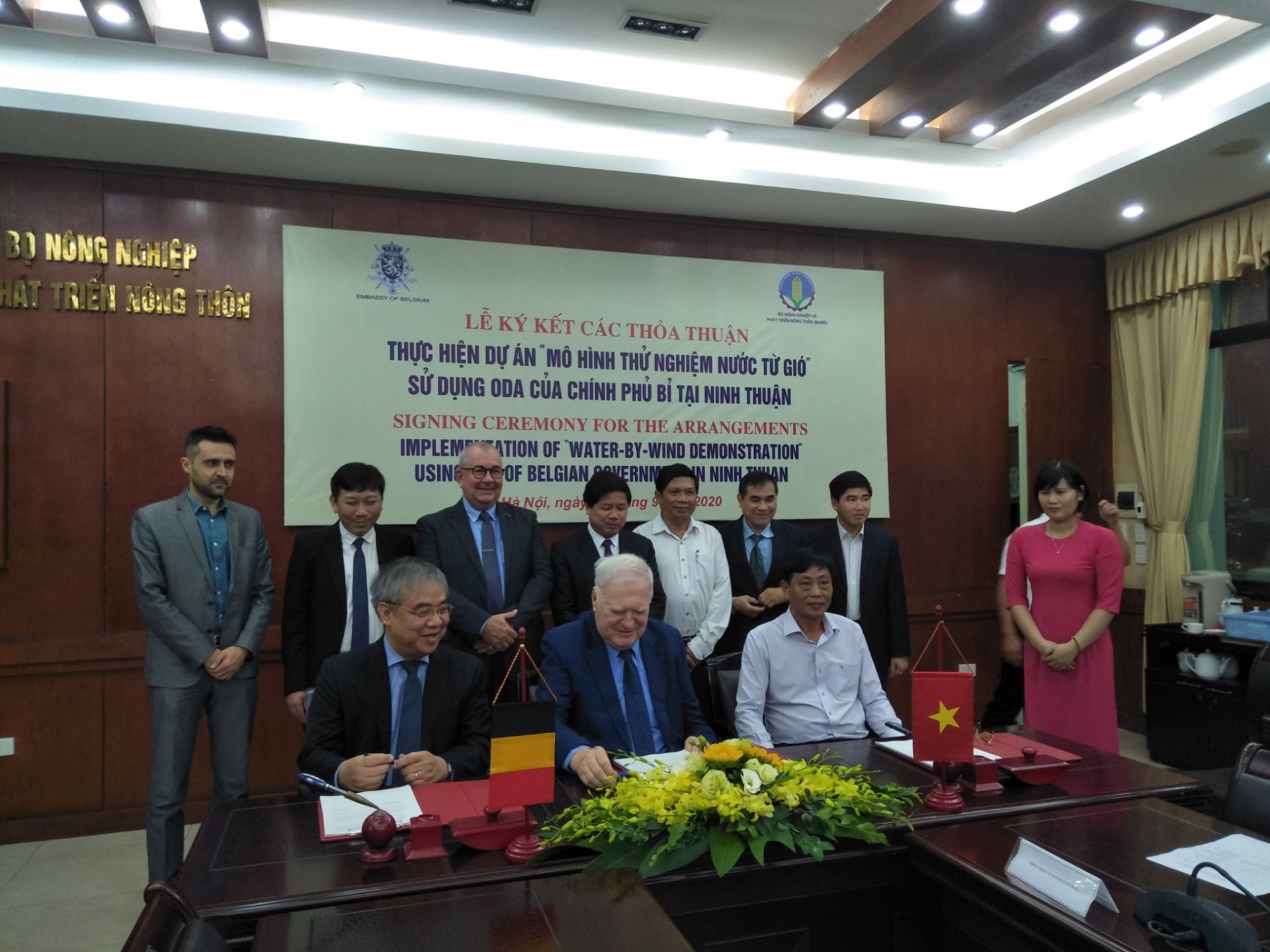 Belgian government funded wind powered desalination project in ninh thuan