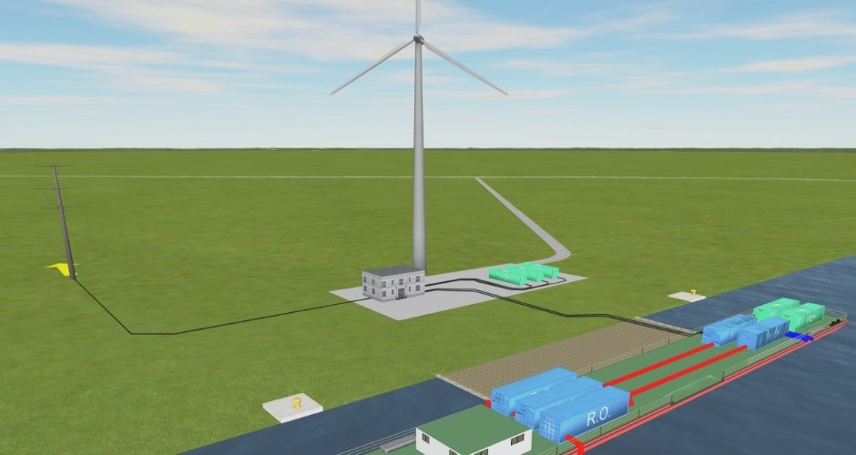 Belgian government funded wind powered desalination project in ninh thuan