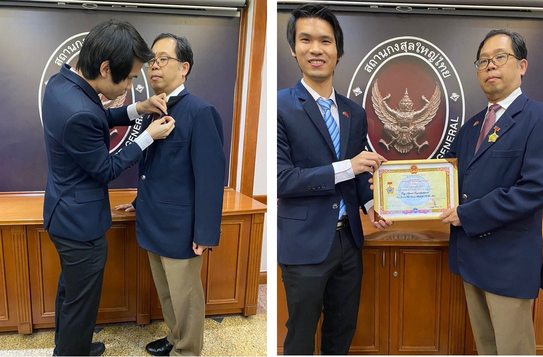 Thai Consul-General Apirat Sugondhabhirom Honoured with Friendship Medal