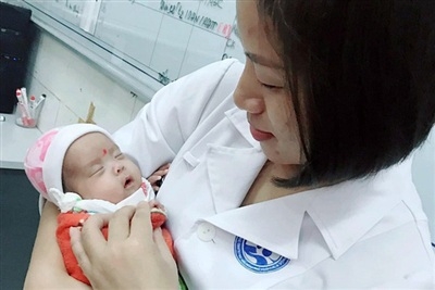 480g premature baby survives in Vinh Phuc