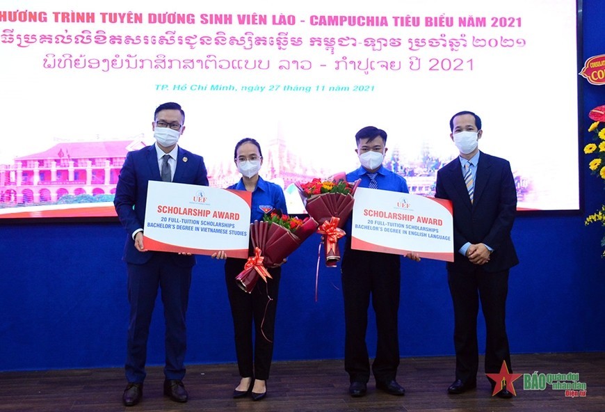 107 Outstanding Lao, Cambodian Students in Ho Chi Minh City Honored