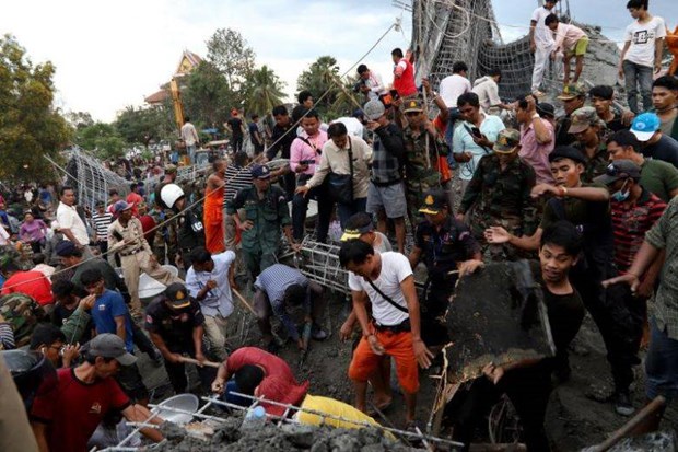 cambodia supports victims of pagodas building collapses