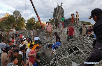 Cambodia supports victims of pagoda's building collapses