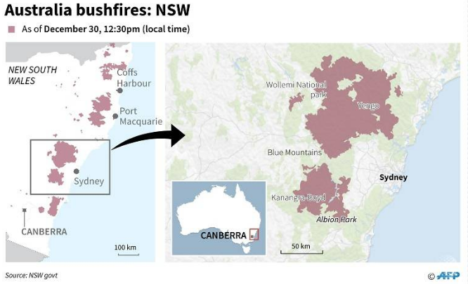 thousands trapped on australia beach encircled by fire