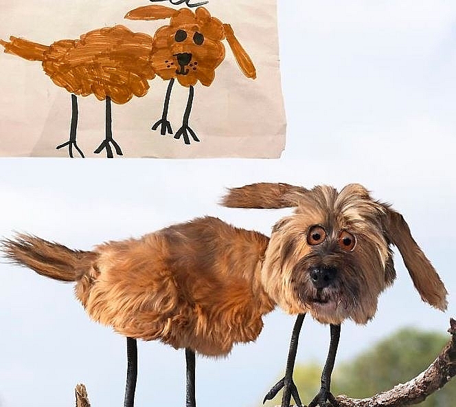 supper creative british dad uses photoshop to realize childrens drawings