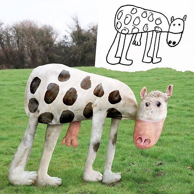 supper creative british dad uses photoshop to realize childrens drawings