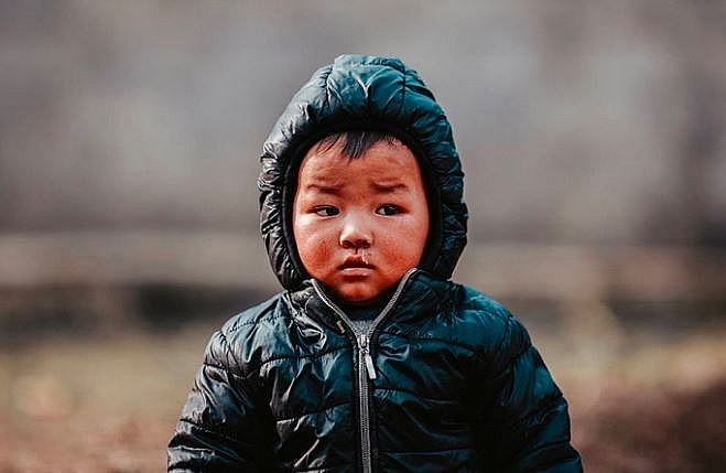 the innocent and lovely looks of children in ha giang