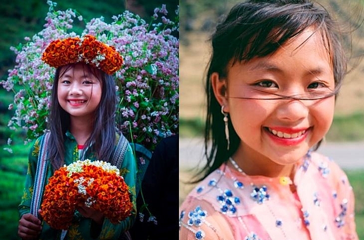 the innocent and lovely looks of children in ha giang