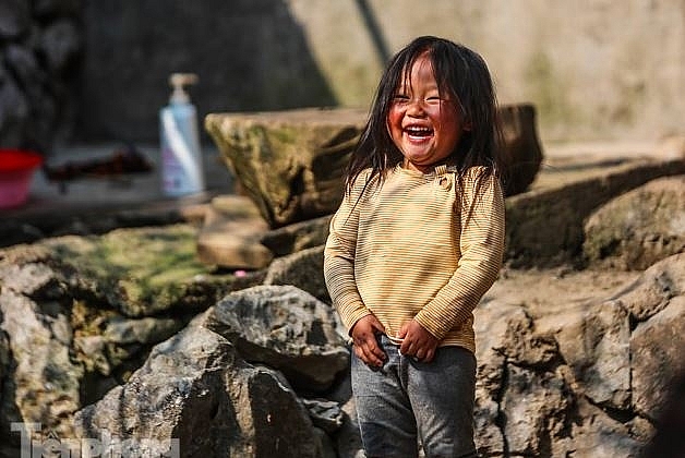 the innocent and lovely looks of children in ha giang