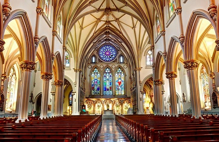 the outstanding and rustic architecture of st josephs cathedral in hanoi