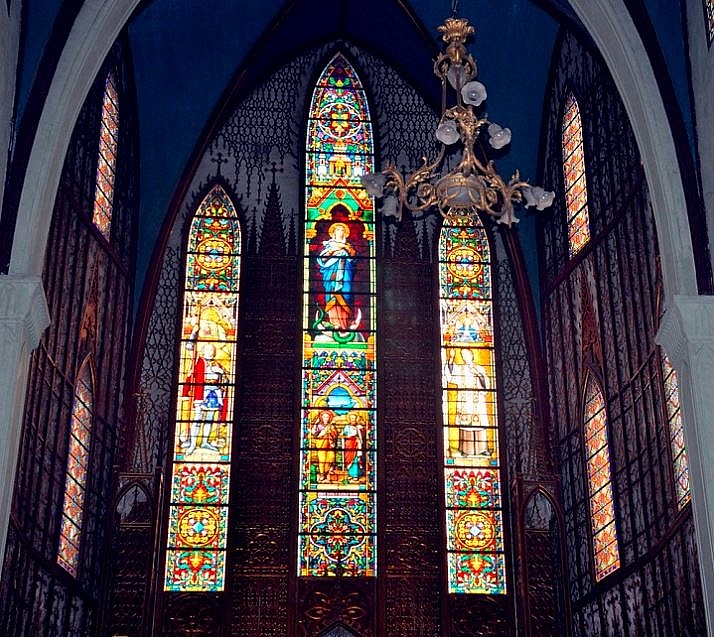 the outstanding and rustic architecture of st josephs cathedral in hanoi