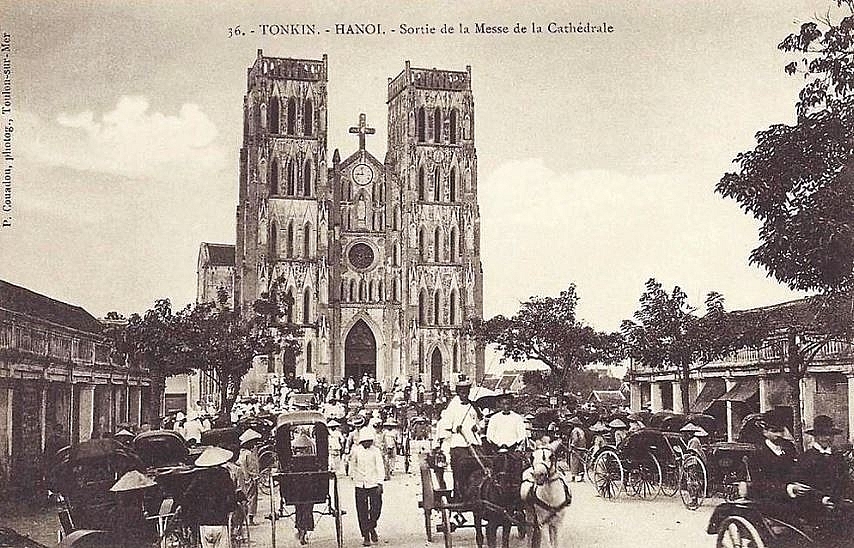 the outstanding and rustic architecture of st josephs cathedral in hanoi