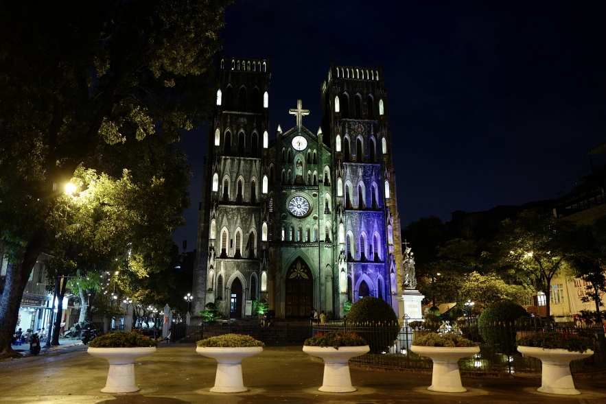 the outstanding and rustic architecture of st josephs cathedral in hanoi