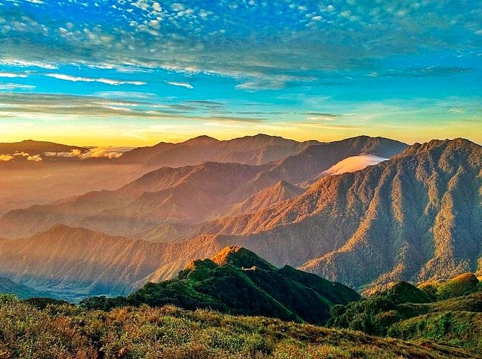 the endless purple field on the top of ta chi nhu mountain in the northwest of vietnam