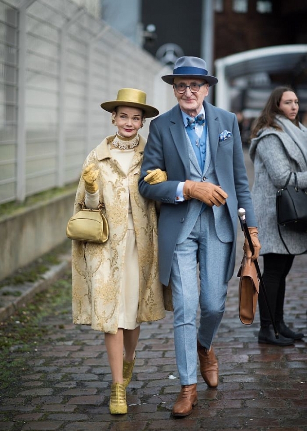 Very fashionable looks of 'Hipster grandpa' in Berlin very fashionable looks of hipster grandpa in berlin