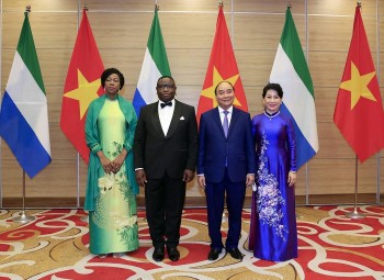 Tailoring Peace:  The First Lady of Sierra Leone in Beautiful Ao Dai