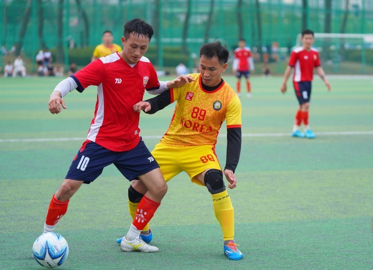 Semi-final match between two teams Ha Tinh and Thanh Hoa. Photo: VOV5