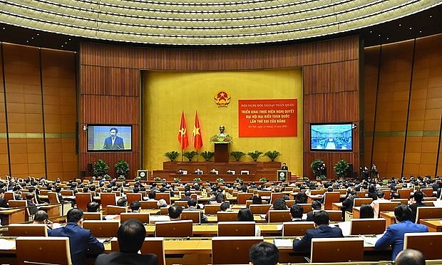 The National Conference on Foreign Affairs opened in both in-person and virtual forms on December 14 (Photo: baoquocte.vn)