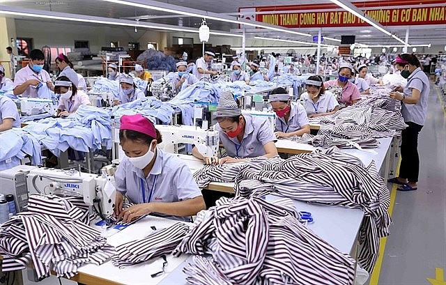 Garment products are made by workers of South-Korean KH Vina Co in the central province of Thanh Hoá. — VNA