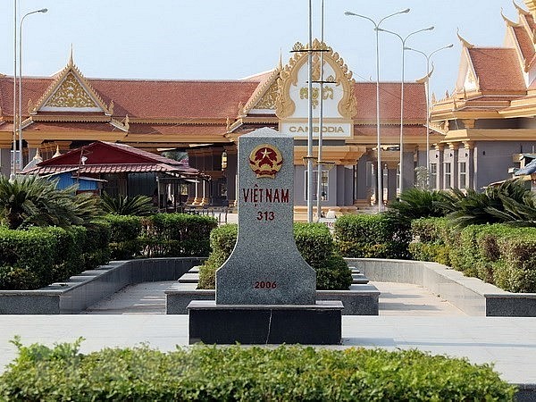Border marker 313 along the Vietnam-Cambodia borderline. Photo: VNA