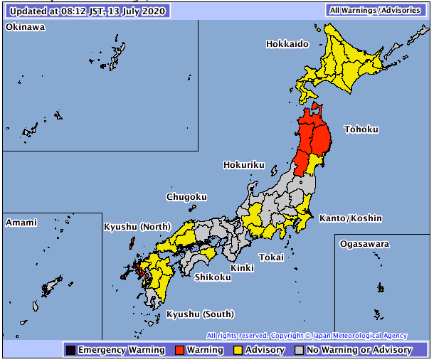 4108 japan weather warning on july 13